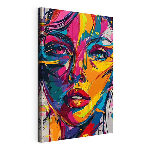 Visage coloré d'une femme Tableaux Visage coloré d'une femme