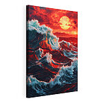 Tableaux Vagues dans l'océan au coucher du soleil