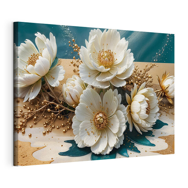 Tableaux Groupe de fleurs blanches