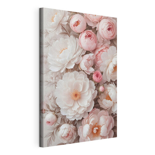 Tableaux Groupe de fleurs blanches et roses