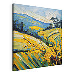 Tableaux Peinture d'un champ de fleurs jaunes