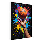 Tableaux Main tenant un ballon de basket
