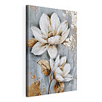 Tableaux Peinture de fleurs sur une surface grise