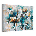 Tableaux Groupe de fleurs aux pétales bleus et blancs