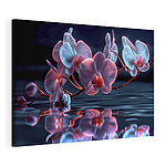 Tableaux Les fleurs de néon dansent sur l'eau