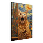 Tableaux Chat avec la bouche ouverte
