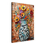 Tableaux Mosaïque de fleurs dans un vase