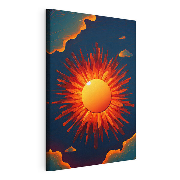 Tableaux Soleil avec un soleil brillant dans le ciel