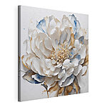 Tableaux Elegant Bloom en bleu et beige