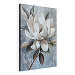 Tableaux Fleur blanche avec des feuilles brunes
