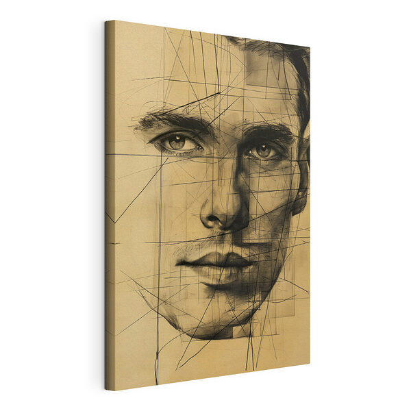 Tableaux Dessin d'un visage d'homme