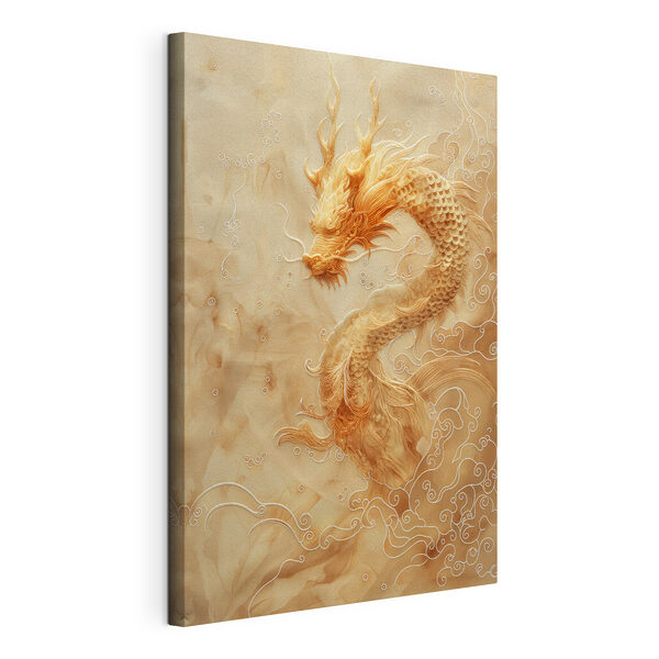Tableaux Un dragon majestueux virevolte dans la brume