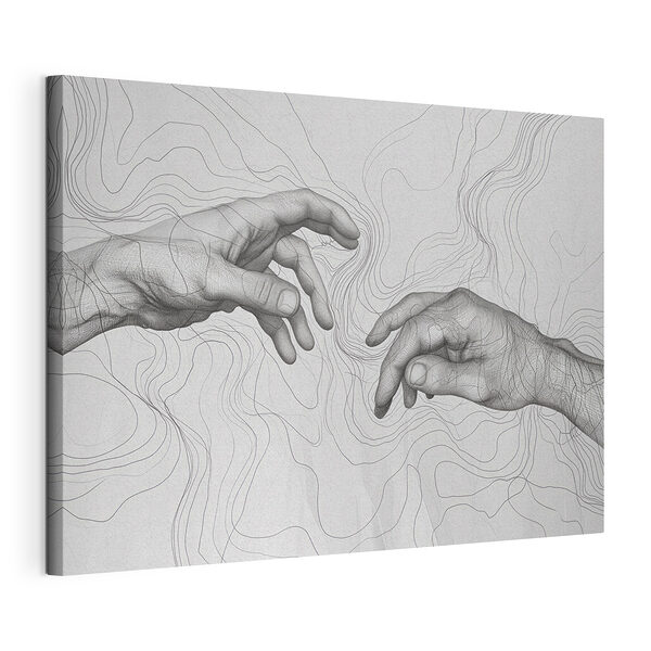 Tableaux Dessin de mains qui se touchent