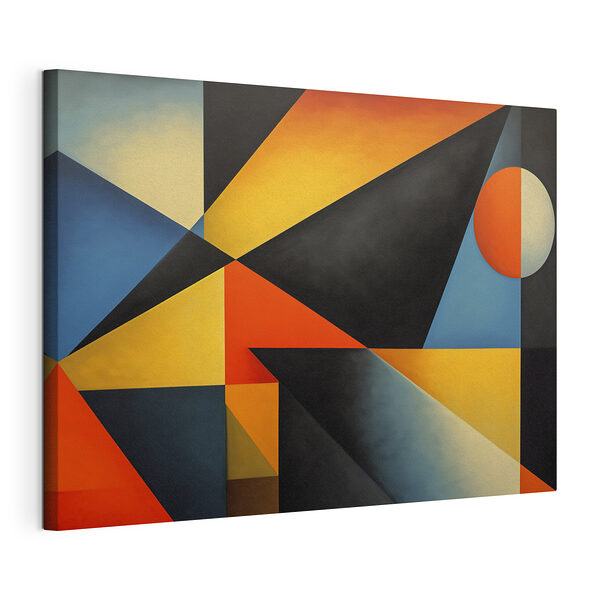 Tableaux Pièce d'art colorée avec un cercle