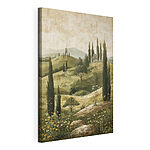 Tableaux Peinture d'un paysage avec des arbres et des collines