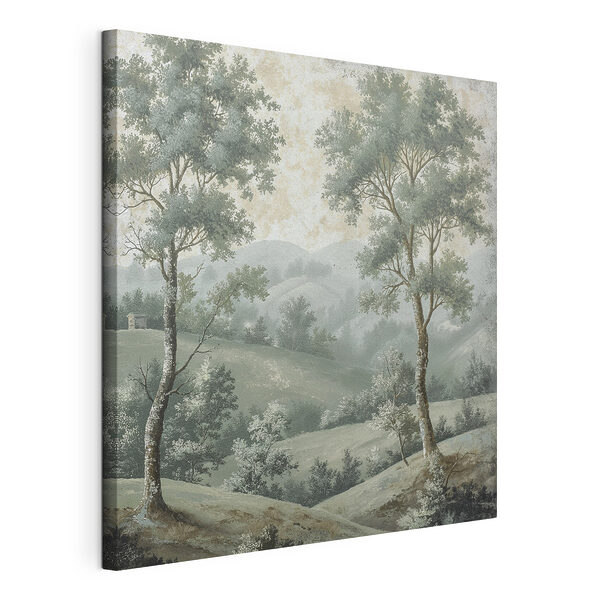 Peinture d'arbres sur une colline Tableaux Peinture d'arbres sur une colline