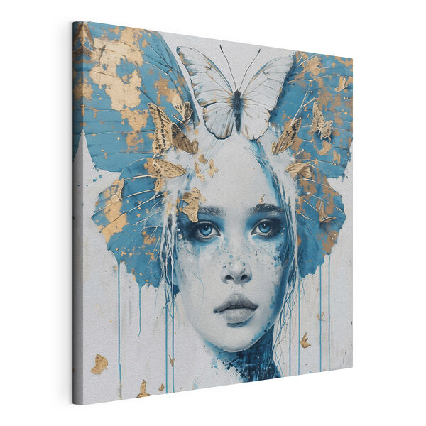 Femme avec un papillon sur la tête Tableaux Femme avec un papillon sur la tête