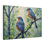 Tableaux Deux oiseaux sur une branche d'arbre