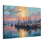 Tableaux Groupe de bateaux sur l'eau