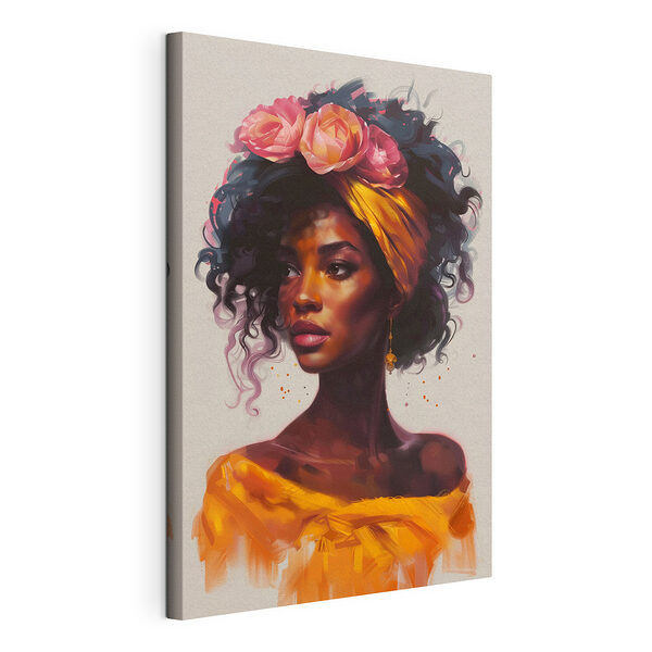 Tableaux Femme avec des fleurs dans les cheveux
