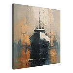 Tableaux Peinture d'un bateau dans l'eau