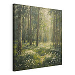 Tableaux Forêt avec arbres et fleurs