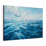 Tableaux Océan bleu avec des nuages dans le ciel