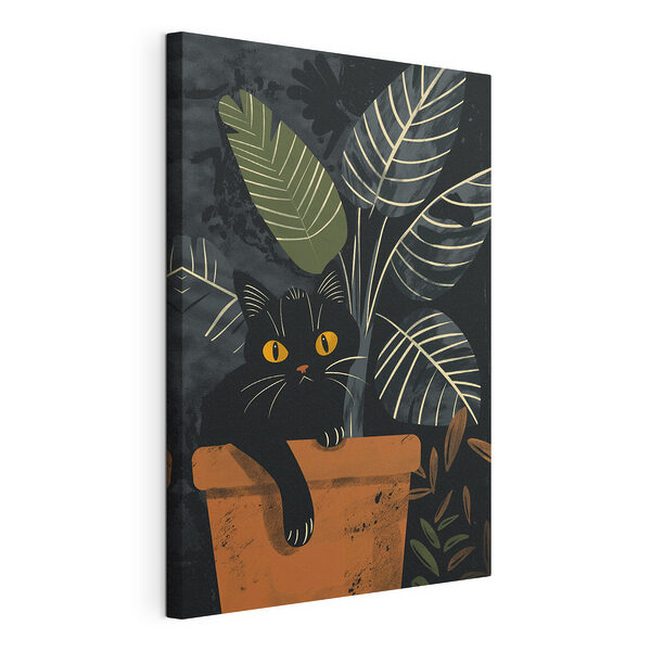 Tableaux Tableaux Chat assis sur un rebord de brique (UGS : s40268)