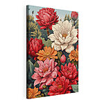Tableaux Les fleurs vibrantes débordent de vie