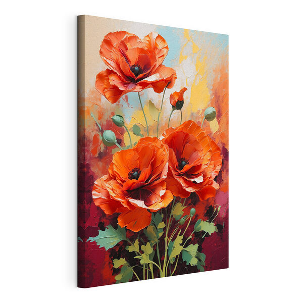 Peinture de fleurs rouges Tableaux Peinture de fleurs rouges
