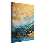 Tableaux Les vagues de l'océan se mêlent à la lumière du soleil