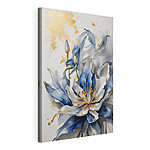 Tableaux Peinture d'une fleur blanche et bleue