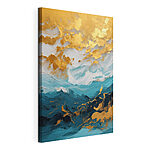 Tableaux Les vagues d'azur embrassent les rivages d'ambre