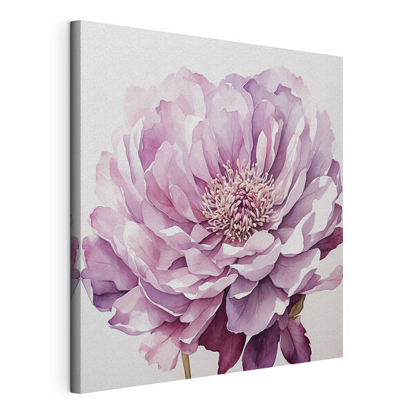 Tableaux Pivoine élégante dans des tons d'aquarelle
