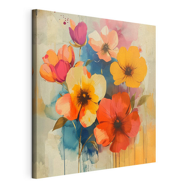 Tableaux Des fleurs éclatantes aux couleurs harmonieuses