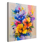 Tableaux Peinture de fleurs sur fond blanc
