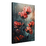Tableaux Les fleurs embrassées par la pluie embrassent l'orage