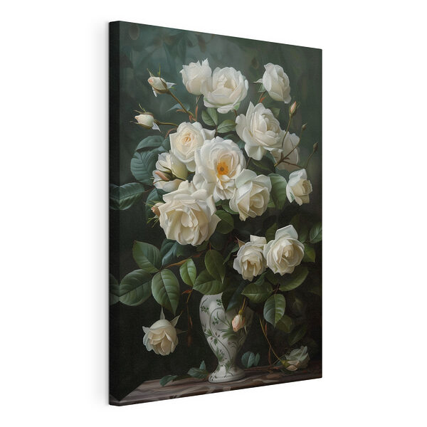Tableaux Roses élégantes dans un vase orné