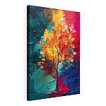 Tableaux Canvas prints Painting of a tree with orange and blue leaves