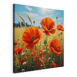 Tableaux Canvas prints Group of red flowers