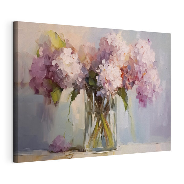 Peinture de fleurs dans un vase en verre Tableaux Peinture de fleurs dans un vase en verre