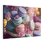 Tableaux Assiette de macarons colorés