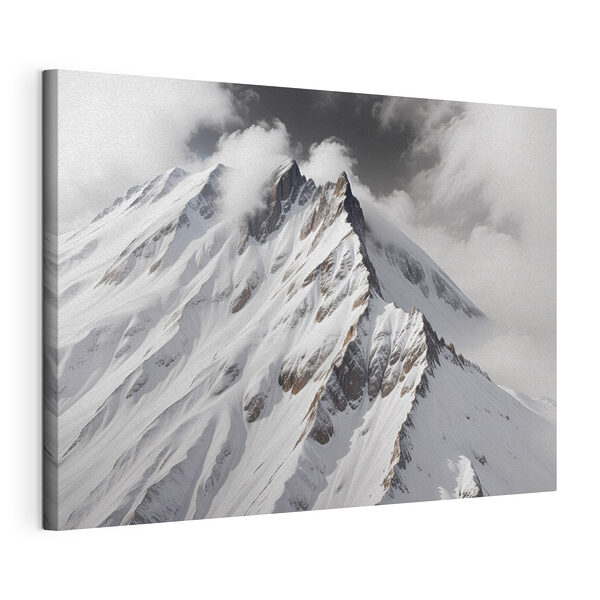 Montagne avec neige et nuages Tableaux Montagne avec neige et nuages