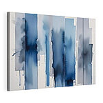 Tableaux Fond rayé bleu et blanc