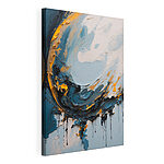 Tableaux Peinture bleue et orange