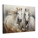Tableaux Peinture de chevaux avec des fleurs
