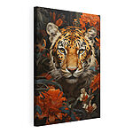 Tableaux Tigre parmi les fleurs d'oranger luxuriantes