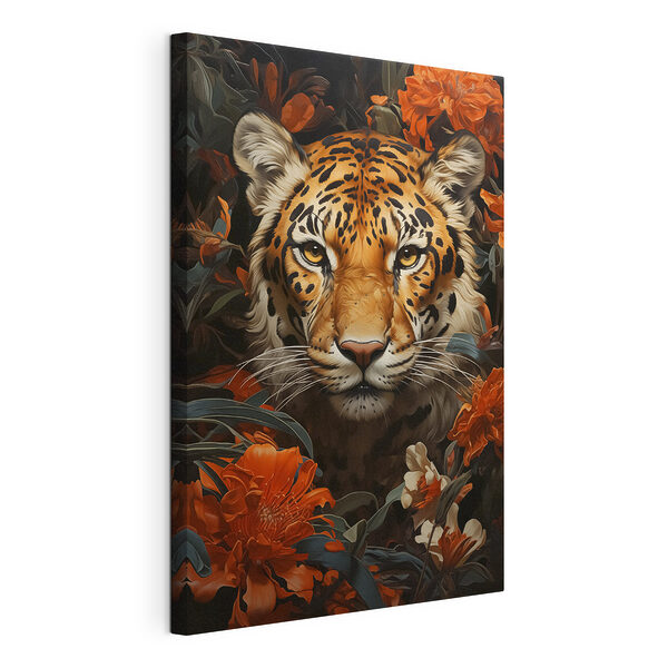 Tigre parmi les fleurs d'oranger luxuriantes Tableaux Tigre parmi les fleurs d'oranger luxuriantes
