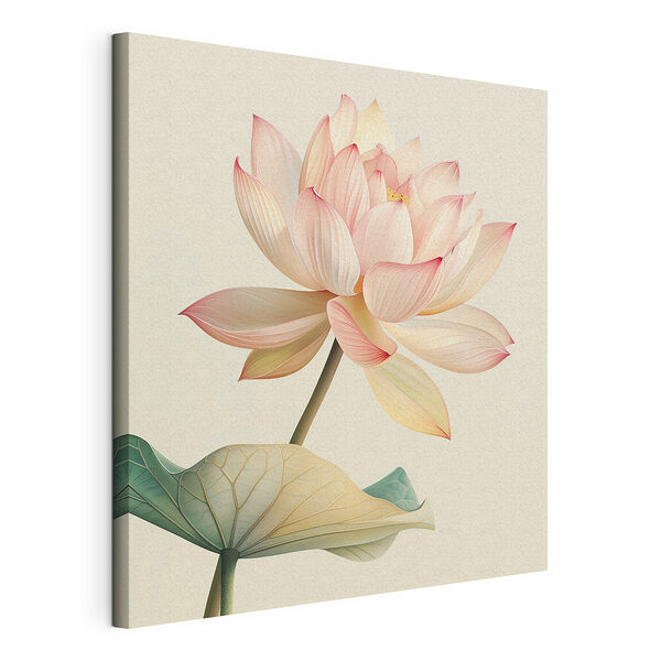 Lotus élégant dans des teintes pastel douces Tableaux Lotus élégant dans des teintes pastel douces