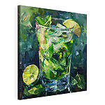 Tableaux Verre de glace et citrons verts